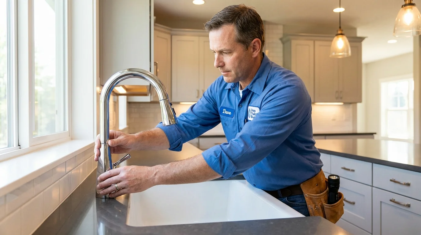Kitchen faucet installation by Johns Plumbing LLC in Hardeeville