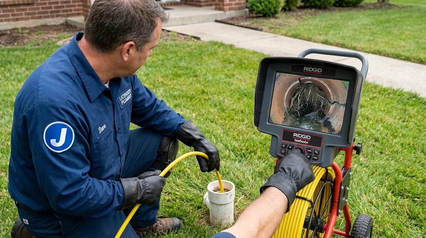 Sewer camera inspection being performed by Johns Plumbing LLC in Hardeeville